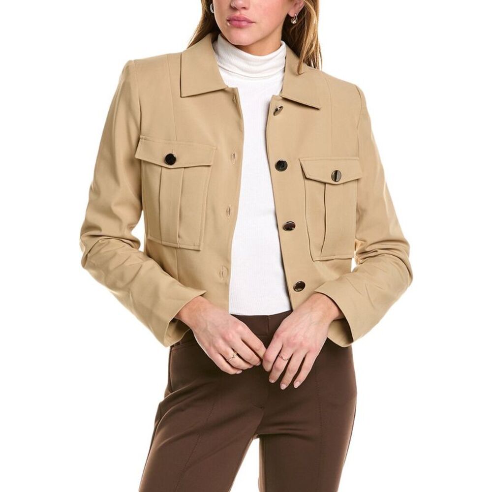 Theo The Label Womens  Gaia Military Jacket, Brown